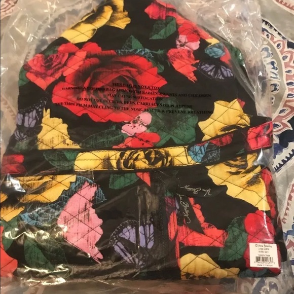 Vera Bradley Large Duffel Travel Bag - Havana Rose - Picture 7 of 8